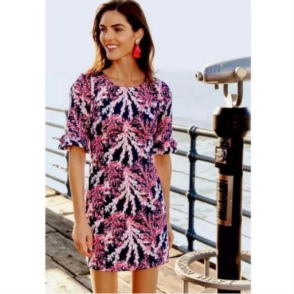 Combinaison Shorty Lilly Pulitzer TALA BREAK - Tailles S Et L - Nauti Navy & Rose - Neuf Étiqueté